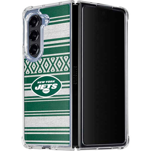 NFL New York Jets Trailblazer Galaxy Z Fold5 5G Clear Case