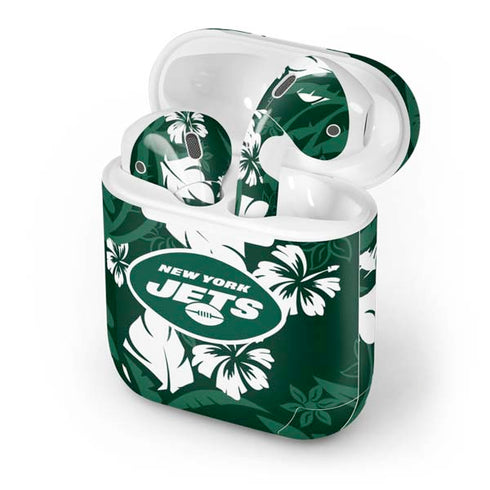 NFL New York Jets Tropical Print Apple AirPods Skin