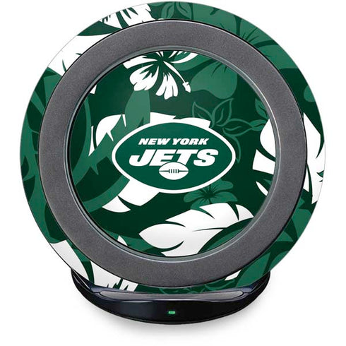 NFL New York Jets Tropical Print Fast Charge Wireless Charging Stand Skin