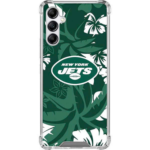 NFL New York Jets Tropical Print Gabb Phone 4 Clear Case