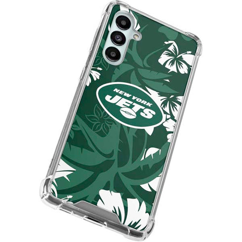 NFL New York Jets Tropical Print Galaxy A16 5G Clear Case