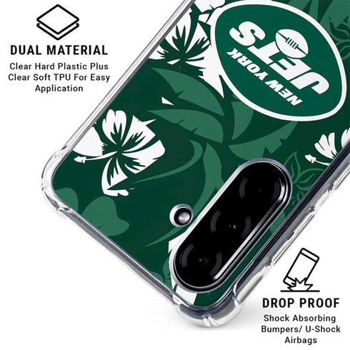 NFL New York Jets Tropical Print Galaxy A36 5G Clear Case