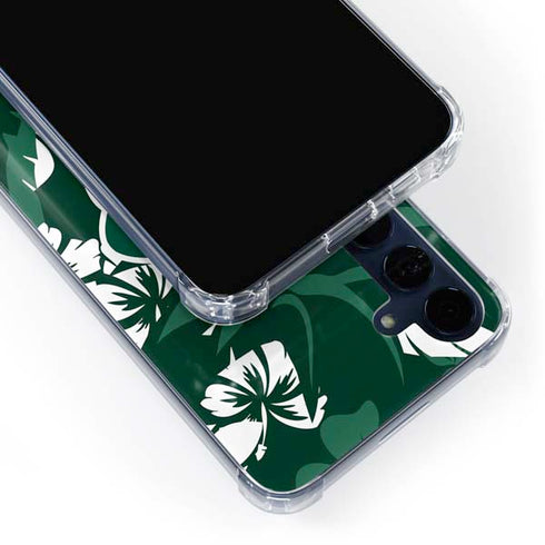 NFL New York Jets Tropical Print Galaxy A55 5G Clear Case