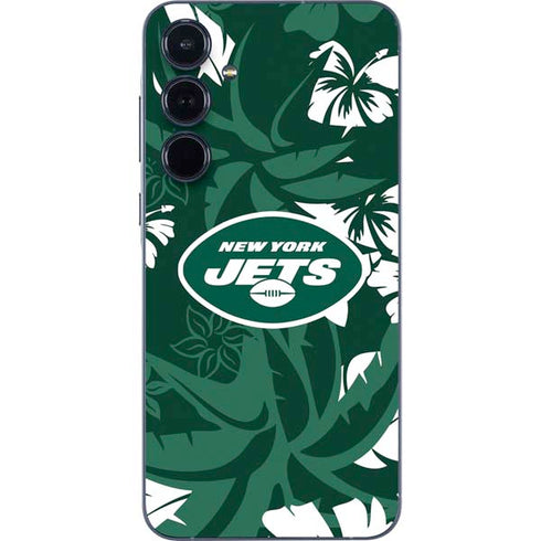 NFL New York Jets Tropical Print Galaxy A55 5G Skin