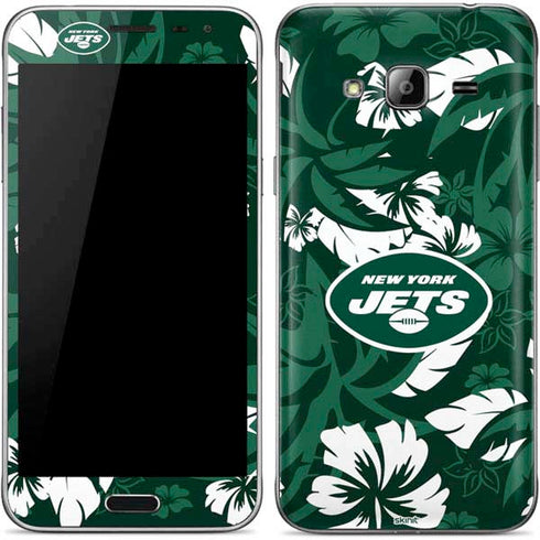 NFL New York Jets Tropical Print Galaxy J3 Skin