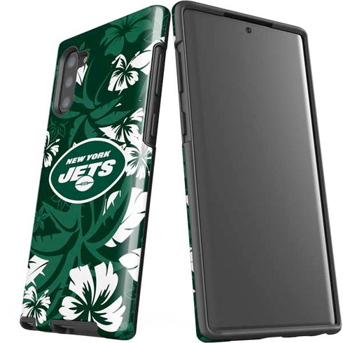 NFL New York Jets Tropical Print Galaxy Note 10 Pro Case