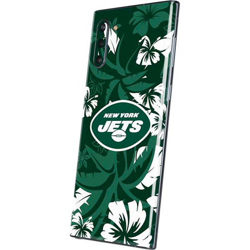 NFL New York Jets Tropical Print Galaxy Note 10 Skin
