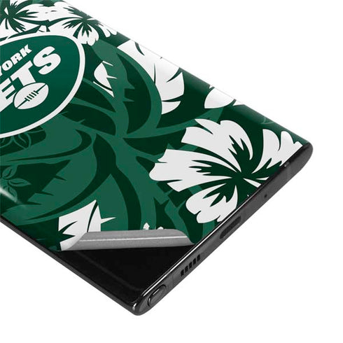 NFL New York Jets Tropical Print Galaxy Note 10 Skin