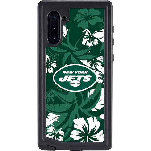 NFL New York Jets Tropical Print Galaxy Cases