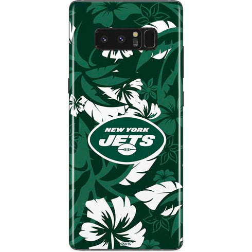 NFL New York Jets Tropical Print Galaxy Note 8 Skin