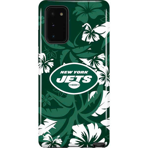 NFL New York Jets Tropical Print Galaxy Note20 5G Pro Case