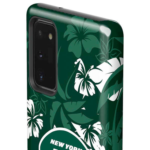 NFL New York Jets Tropical Print Galaxy Note20 5G Pro Case
