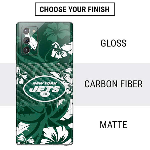 NFL New York Jets Tropical Print Galaxy Note20 5G Skin