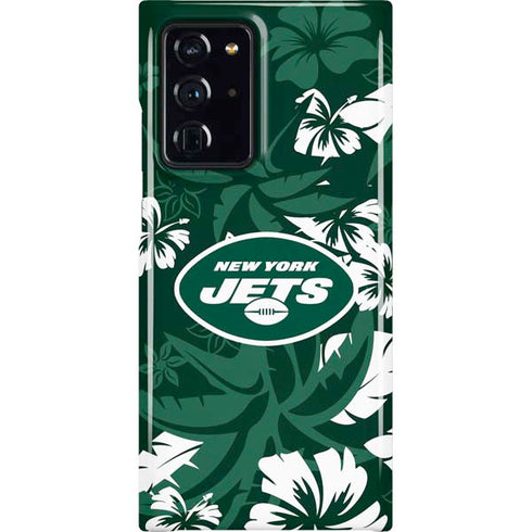 NFL New York Jets Tropical Print Galaxy Cases