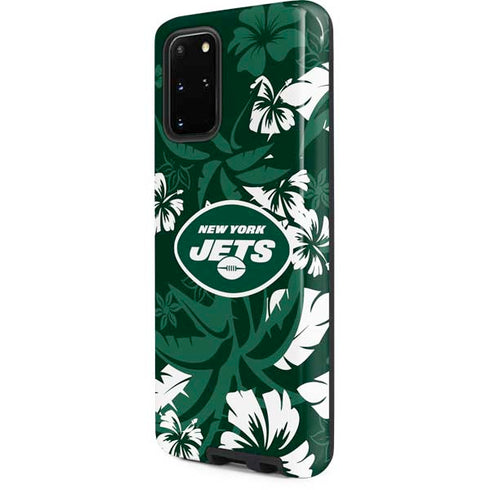 NFL New York Jets Tropical Print Galaxy S20 Plus Pro Case