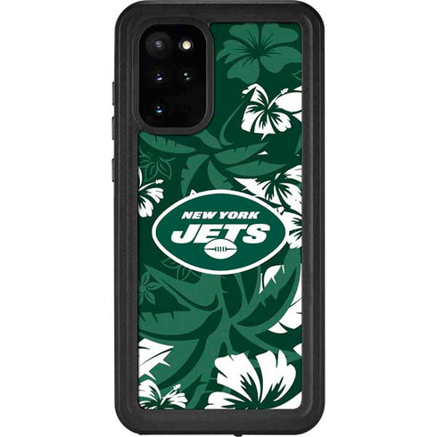 NFL New York Jets Tropical Print Galaxy S20 Plus Waterproof Case