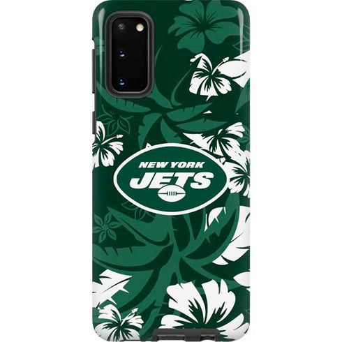 NFL New York Jets Tropical Print Galaxy S20 Pro Case