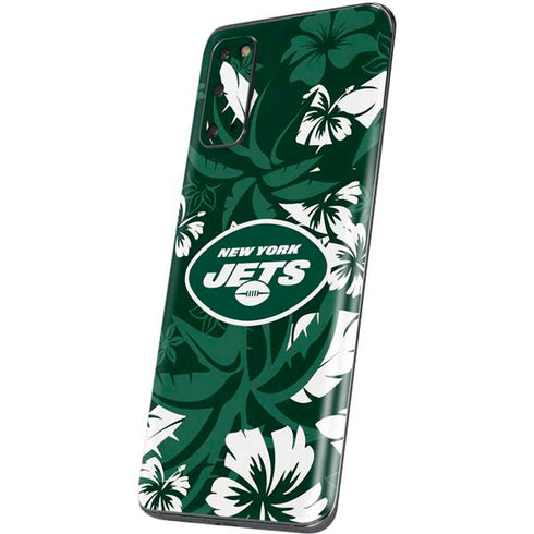 NFL New York Jets Tropical Print Galaxy S20 Skin