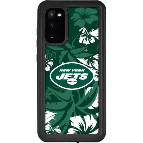 NFL New York Jets Tropical Print Galaxy S20 Waterproof Case