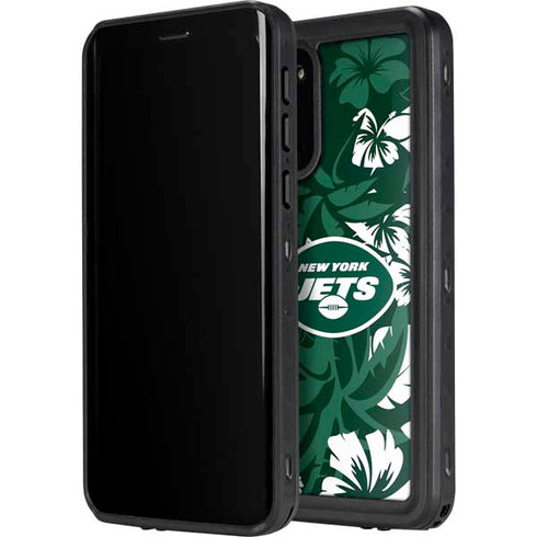 NFL New York Jets Tropical Print Galaxy S20 Waterproof Case