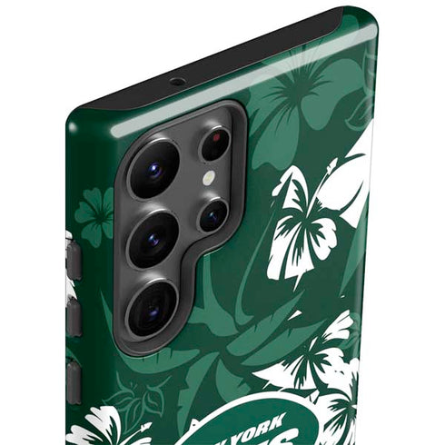 NFL New York Jets Tropical Print Galaxy S23 Ultra Pro Case