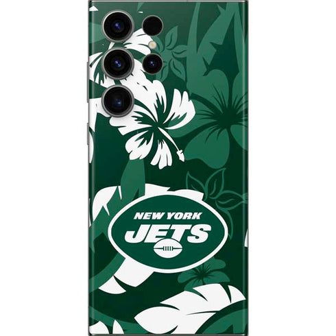 NFL New York Jets Tropical Print Galaxy Skins