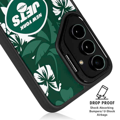 NFL New York Jets Tropical Print Galaxy S24 FE Kickstand Case