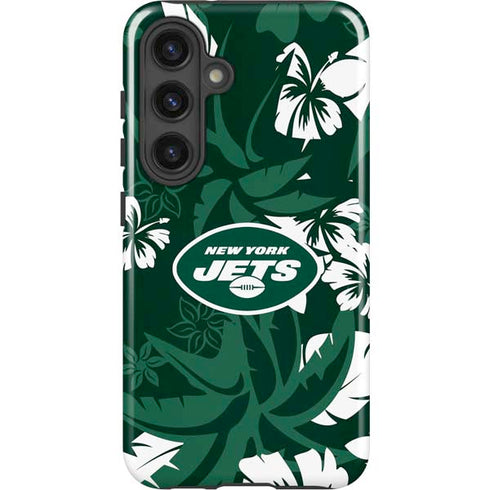 NFL New York Jets Tropical Print Galaxy S25 Impact Case