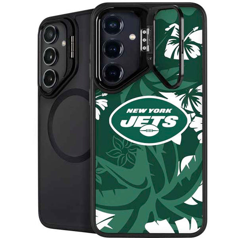 NFL New York Jets Tropical Print Galaxy S25 Plus Kickstand Case