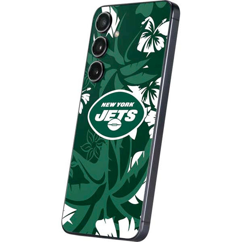 NFL New York Jets Tropical Print Galaxy S25 Plus Skin