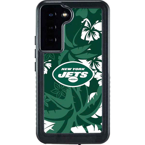 NFL New York Jets Tropical Print Galaxy S24 Plus Waterproof Case