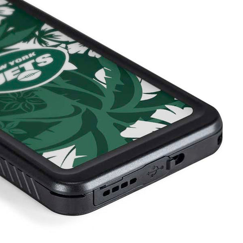 NFL New York Jets Tropical Print Galaxy S24 Plus Waterproof Case