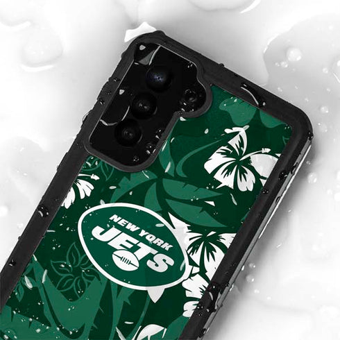 NFL New York Jets Tropical Print Galaxy S24 Plus Waterproof Case
