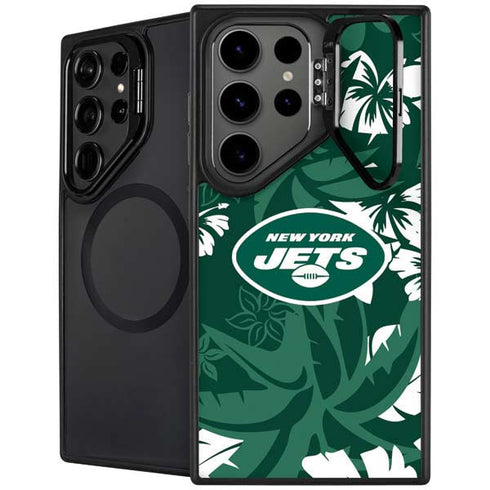 NFL New York Jets Tropical Print Galaxy Cases