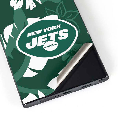 NFL New York Jets Tropical Print Galaxy S24 Ultra Skin