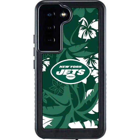 NFL New York Jets Tropical Print Galaxy S24 Waterproof Case