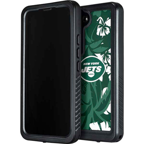 NFL New York Jets Tropical Print Galaxy S24 Waterproof Case