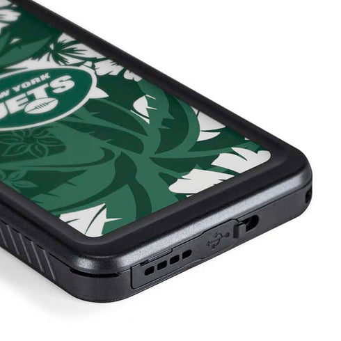NFL New York Jets Tropical Print Galaxy S24 Waterproof Case