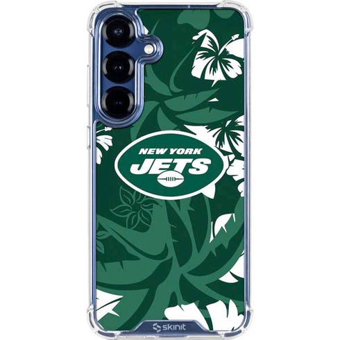NFL New York Jets Tropical Print Galaxy S25 Clear Case
