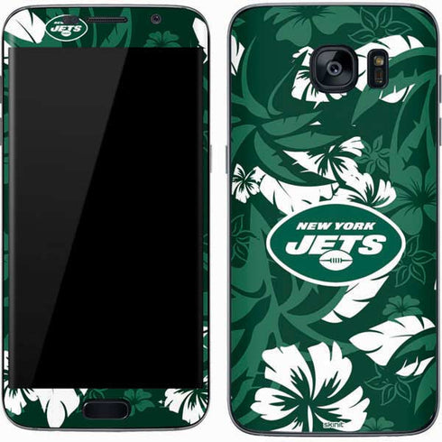 NFL New York Jets Tropical Print Galaxy S7 Skin