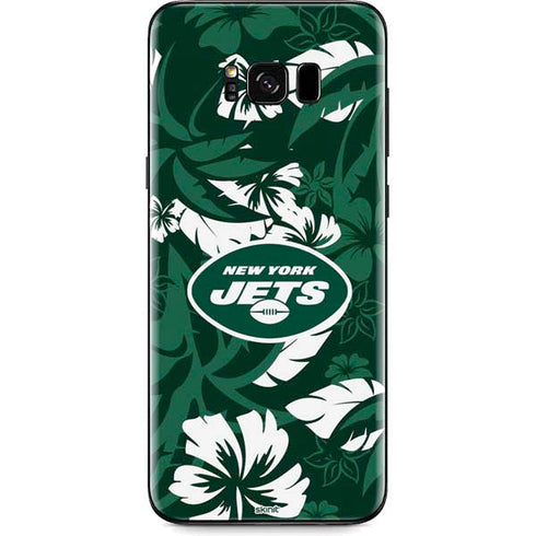 NFL New York Jets Tropical Print Galaxy S8 Skin