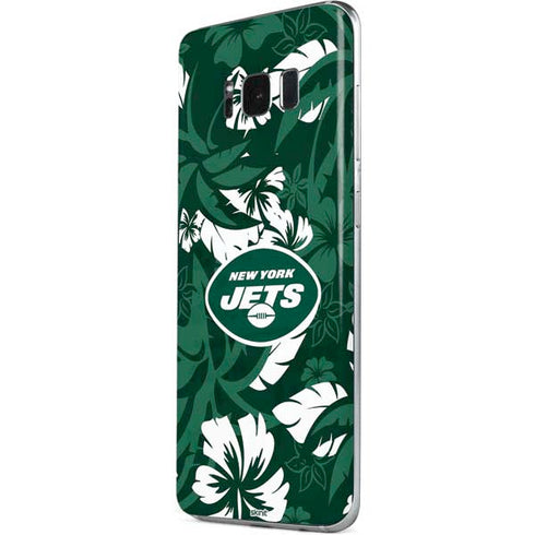 NFL New York Jets Tropical Print Galaxy S8 Skin