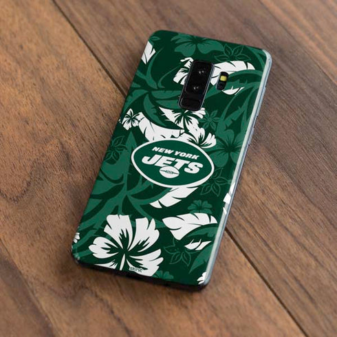 NFL New York Jets Tropical Print Galaxy S9 Plus Skin