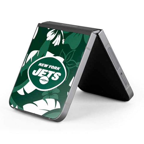 NFL New York Jets Tropical Print Galaxy Z Flip6 Skin