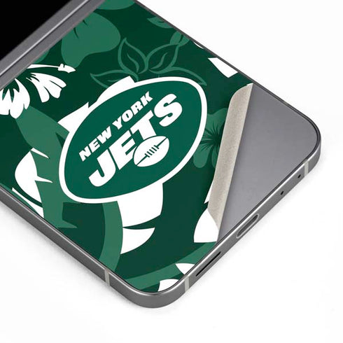NFL New York Jets Tropical Print Galaxy Z Flip6 Skin