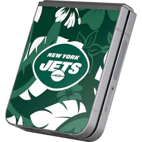 NFL New York Jets Tropical Print Galaxy Z Flip6 Skin