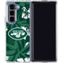 NFL New York Jets Tropical Print Galaxy Z Fold5 5G Clear Case