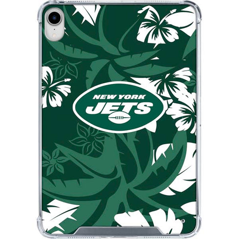 NFL New York Jets Tropical Print iPad 11th Gen (2025) Clear Case