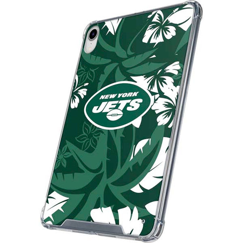 NFL New York Jets Tropical Print iPad 11th Gen (2025) Clear Case