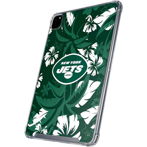NFL New York Jets Tropical Print iPad Pro 12.9in (2020) Clear Case